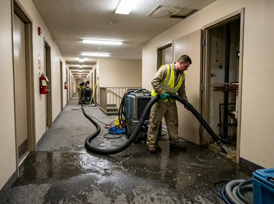 multi-unit-apartment-hallway-f-005 — frequently asked questions, Emergency Burst Pipe Water Extraction & Removal in Park Vie…